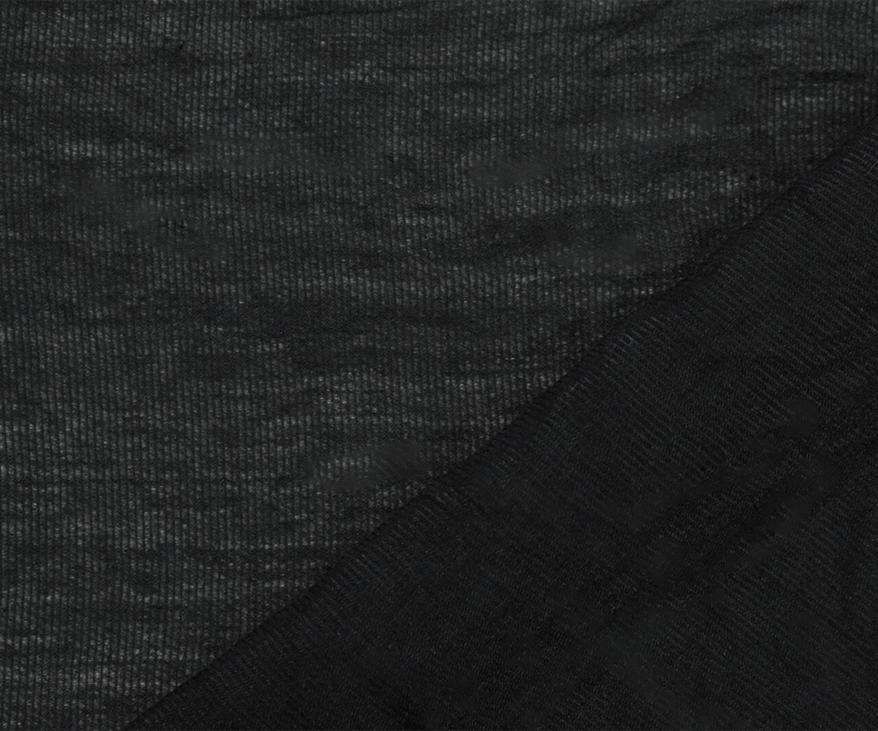 Black Cotton-Poly Vertical Stripe Sheer Woven Fabric By the Yard